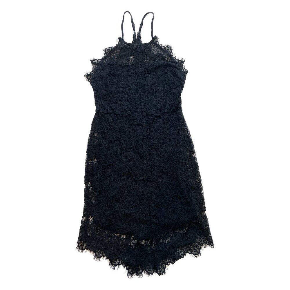 Free People | S | Women | Black Vintage-style Black Embroidered Slip Dress